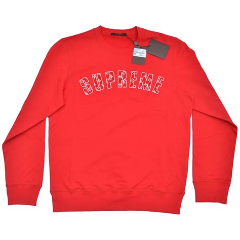 red louis vuitton supreme crewneck roblox|supreme x louis vuitton.